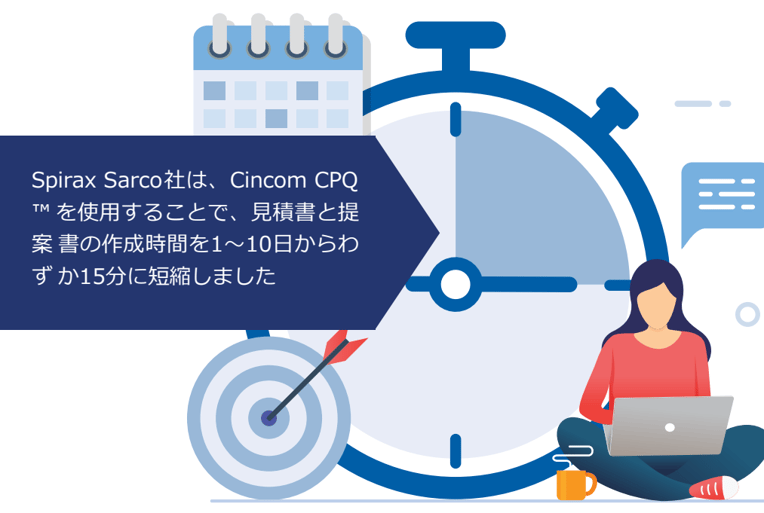 Spirax Sarco社は、Cincom CPQ™を使用することで、見積書と提案書の作成時間を1～10日からわずか15分に短縮しました